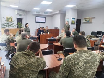 
          UNIC organized training for those responsible for detecting and preventing corruption in one of the Kyiv TDF brigades
        